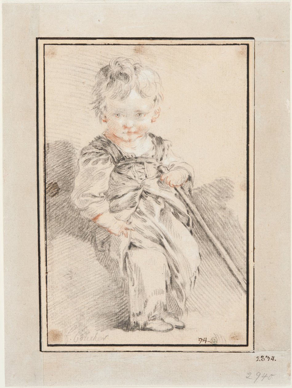 Zittende jongen door François Boucher