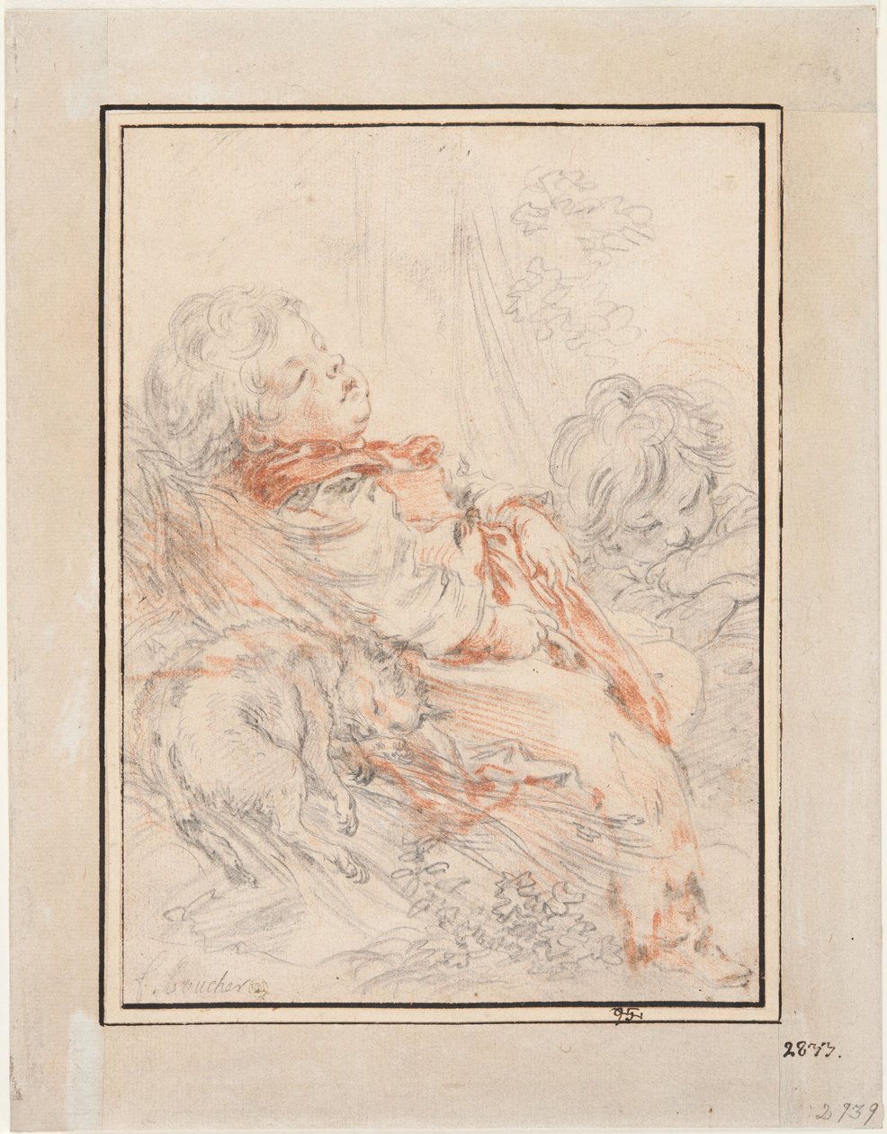 Slapende kinderen door François Boucher