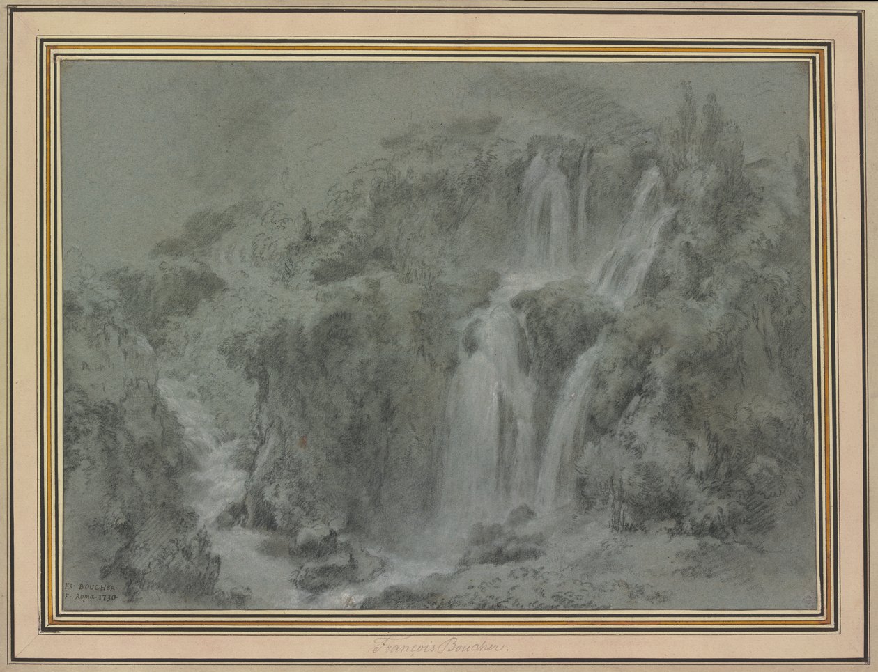 De watervallen van Tivoli door François Boucher
