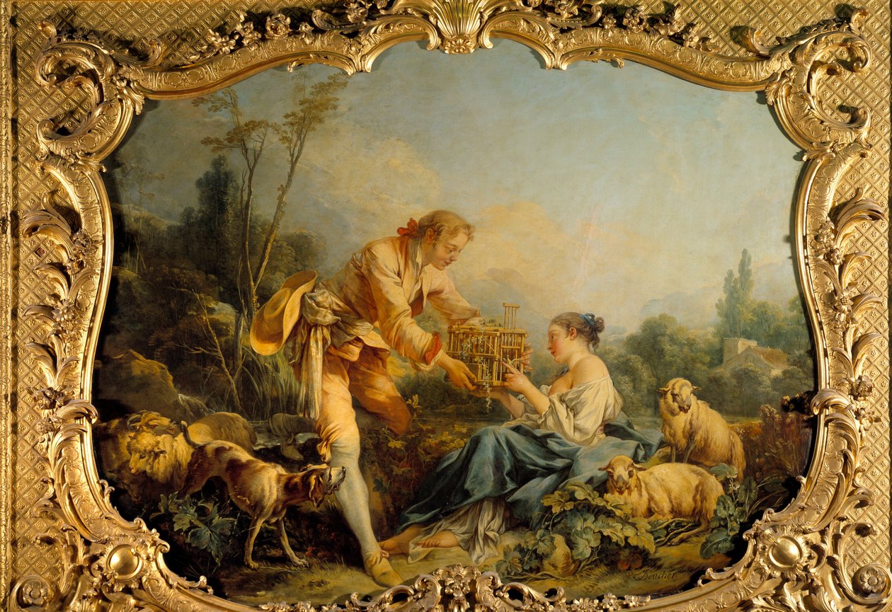 De tevreden pastorale door François Boucher