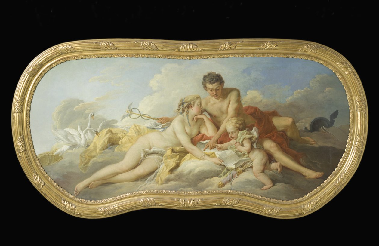Venus en Mercurius geven Cupido instructies door François Boucher