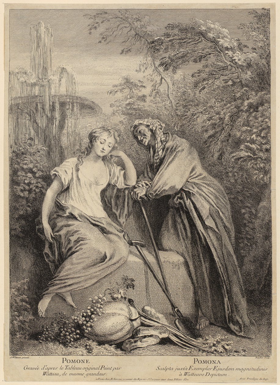 Vertumnus en Pomona door François Boucher
