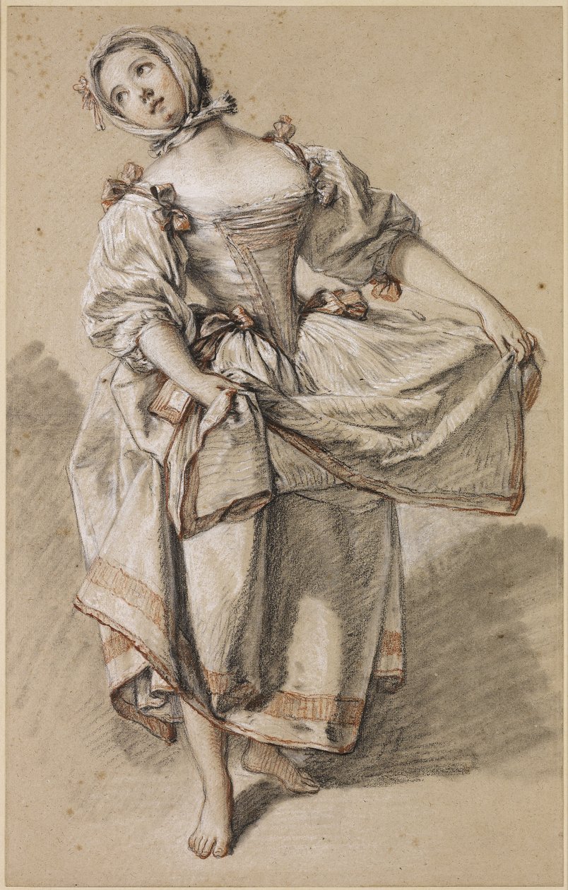 Jonge plattelandsmeisje dansend, ca. 1765-70 door François Boucher