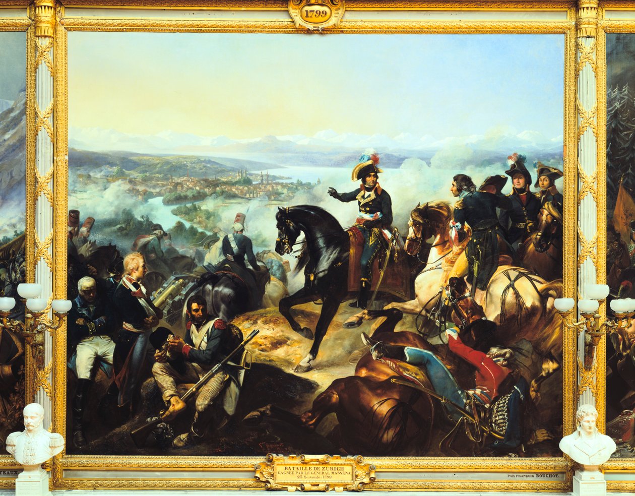 Slag bij Zürich, 25 september 1799, ca. 1800-ca. 1842 door Francois Bouchot