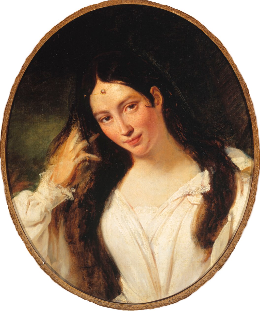 Portret van de operazangeres Maria Malibran-Garcia als Desdemona door Francois Bouchot