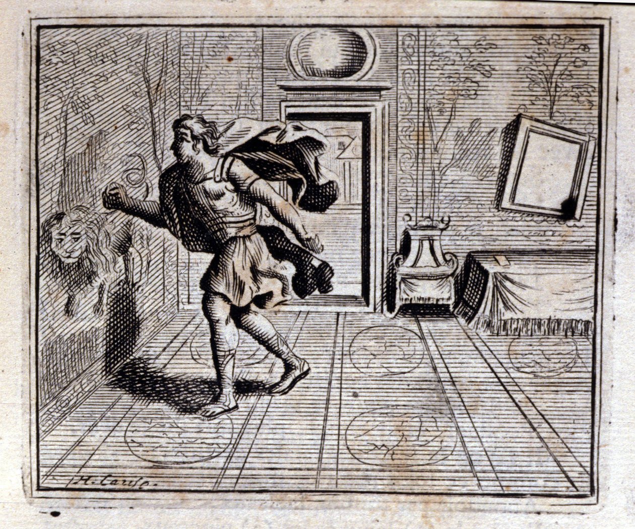 Horoscoop. Fabels van Jean de La Fontaine. Illustratie door François Chauveau. Editie van 1728. door Francois Chauveau