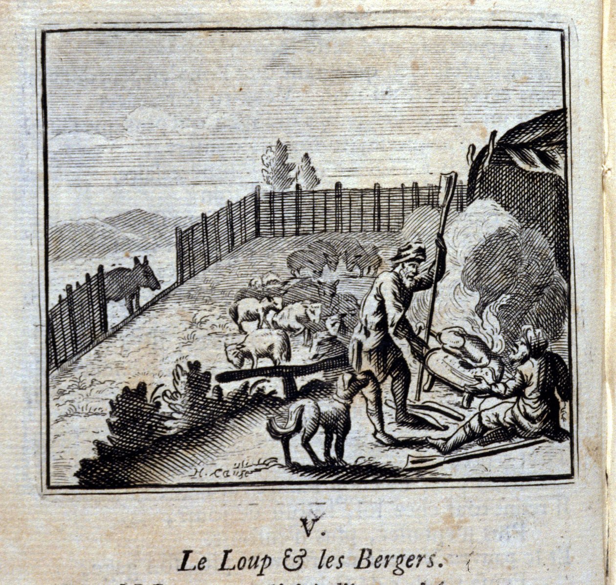De Wolf en de Herders door Francois Chauveau