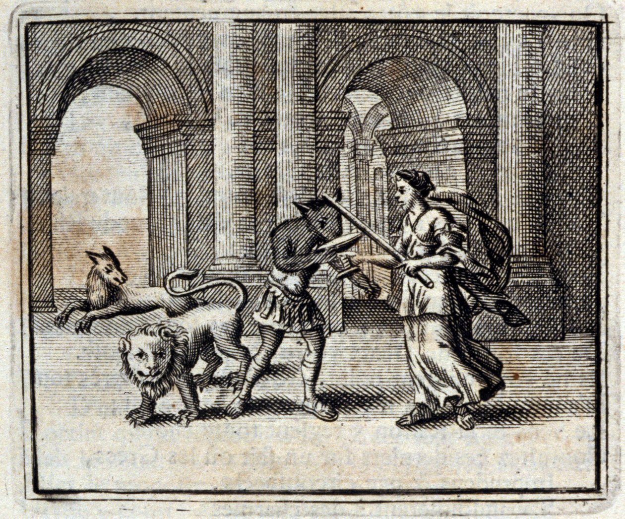 De metgezellen van Ulysses. Fabels door Jean de La Fontaine (1621-95). Illustratie door François Chauveau (1613-1676). Editie van 1728. door Francois Chauveau