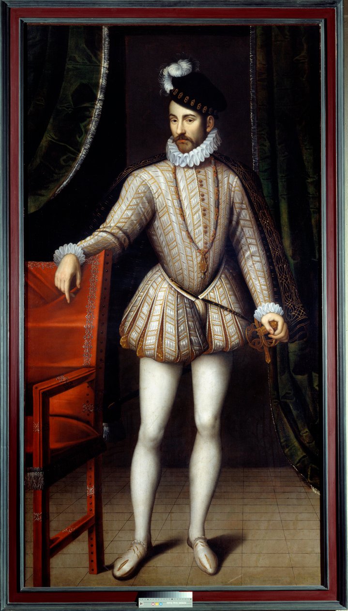 Portret van Karel IX (1550-1574) koning van Frankrijk door François Clouet