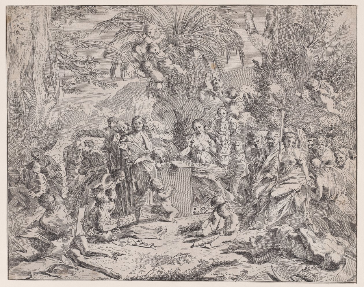 Een allegorie van schilderkunst door Francois Collignon