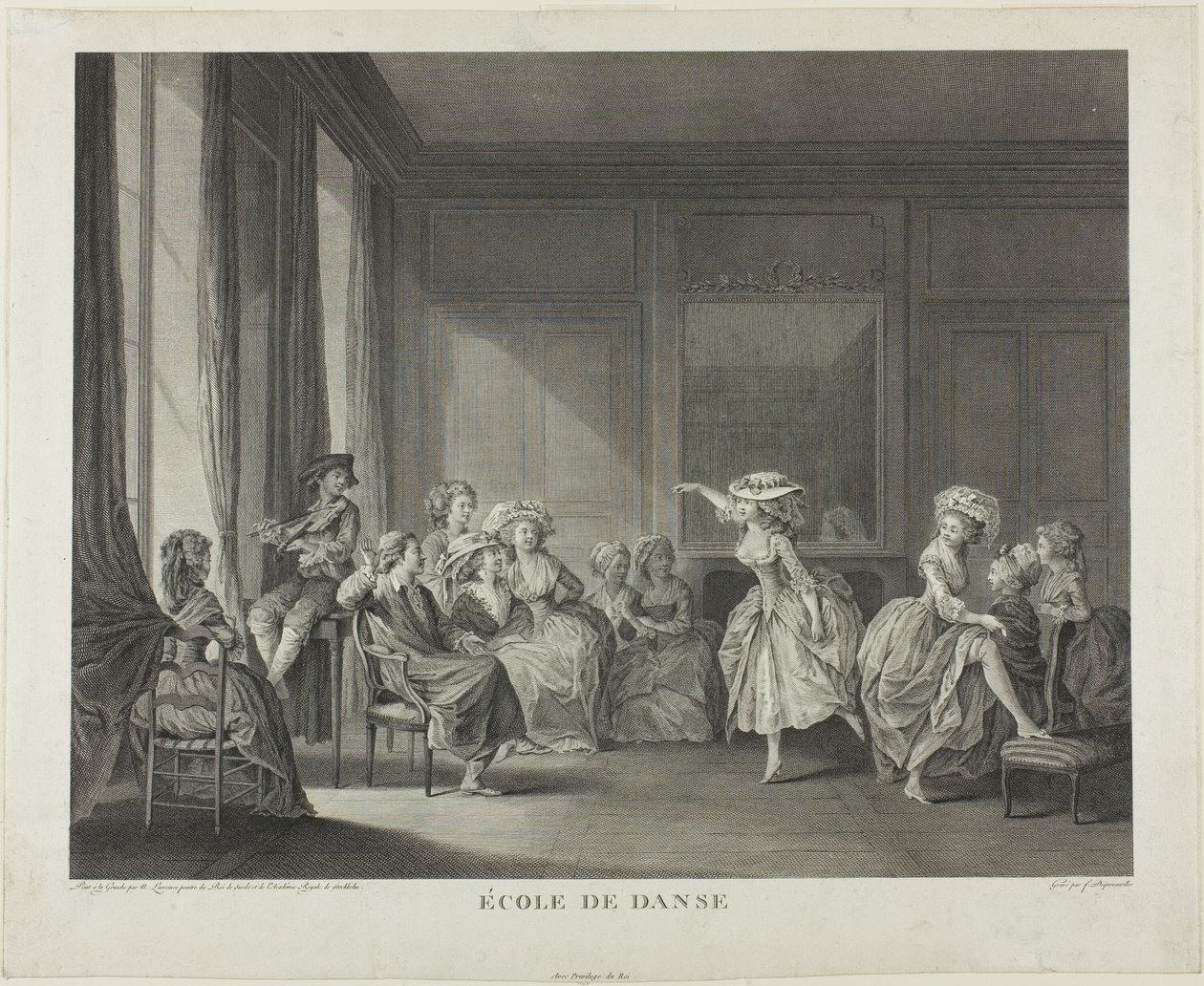 Dansschool door Francois Dequevauviller