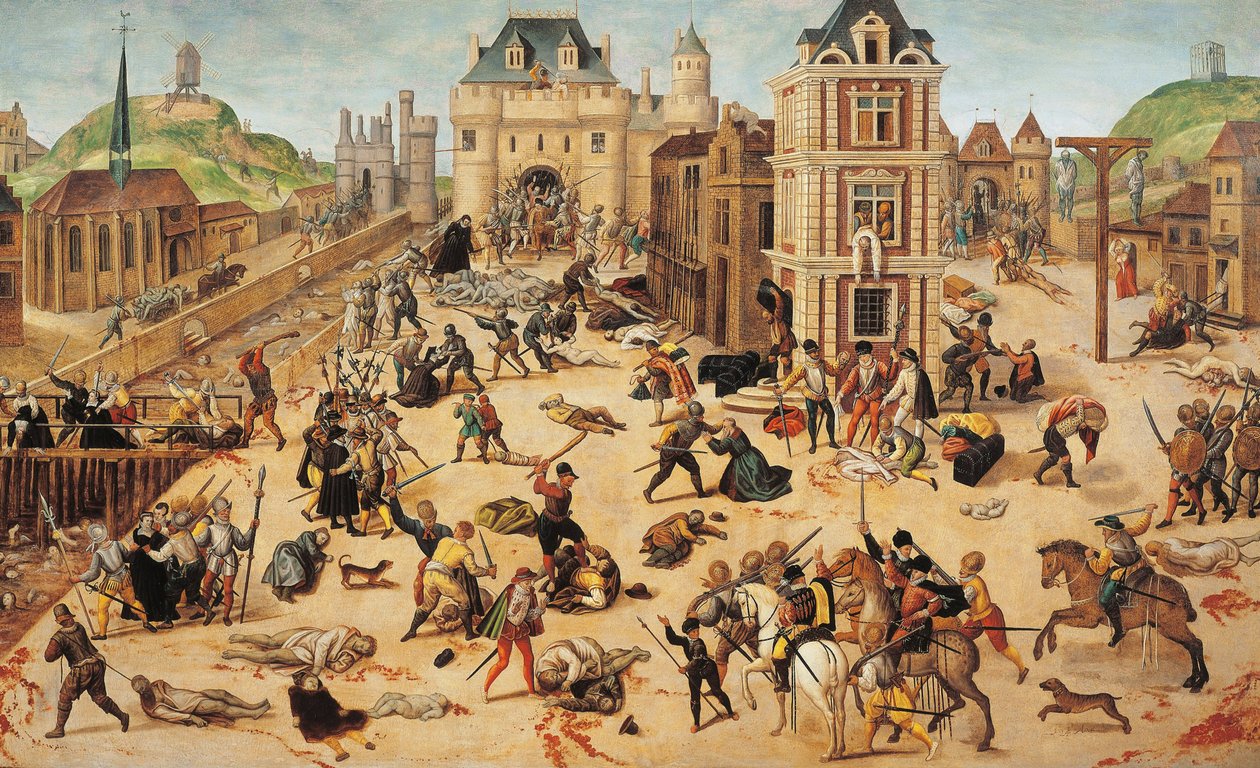 Bloedbad van Sint-Bartholomeus door Francois Dubois