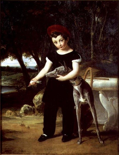 Henri van Frankrijk (1820-83) Hertog van Bordeaux bij het Huis van de Hertogin van Angouleme in het Kasteel van Villeneuve l