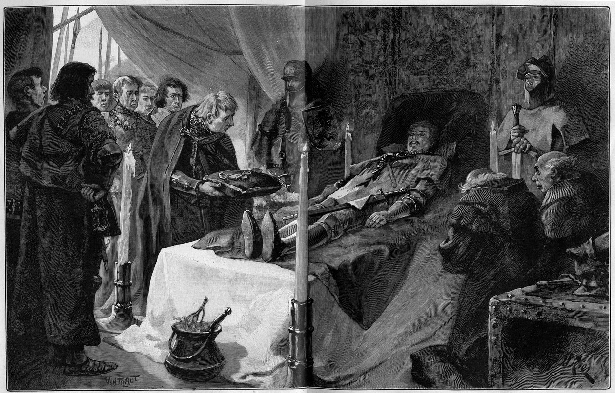 Honderdjarige Oorlog: dood van de Connetable Bernard du Guesclin (1320-1380) door Francois Edouard Zier