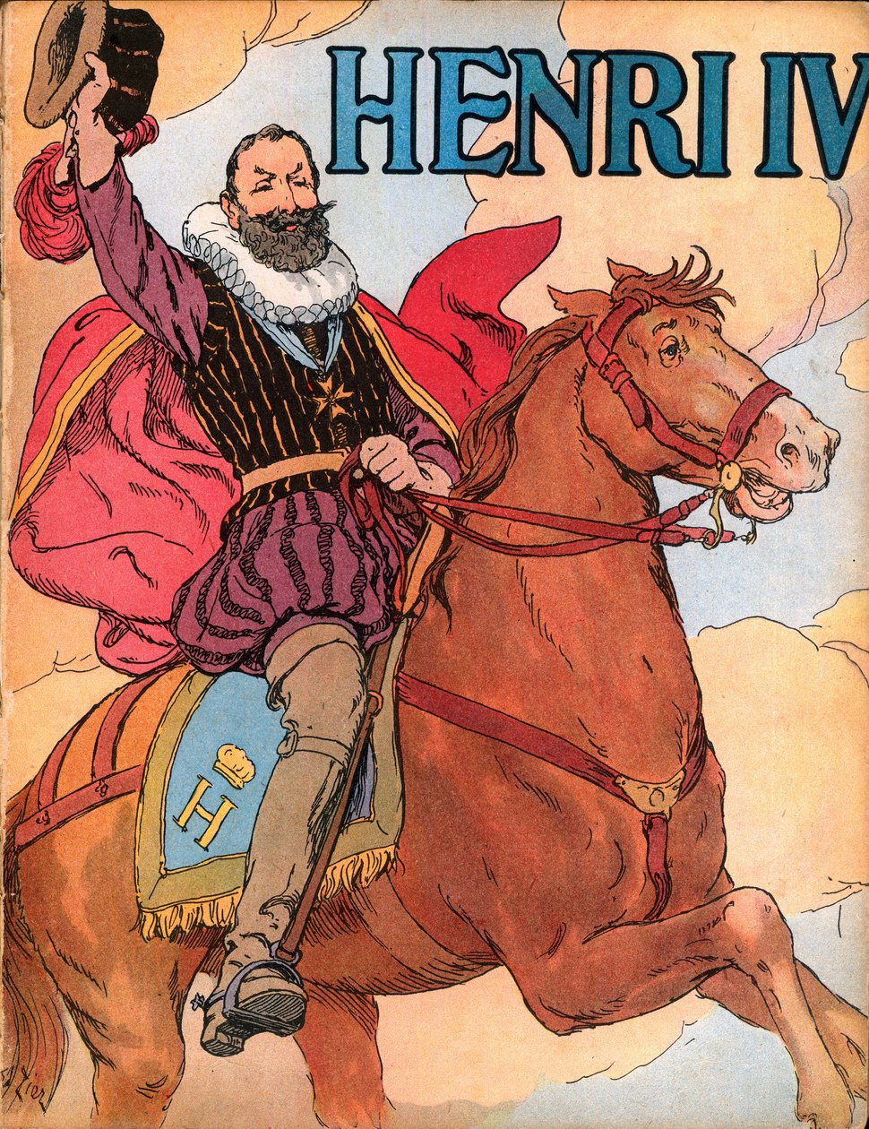 Koning Hendrik IV (1553-1610) Illustratie door Francois Edouard Zier in 