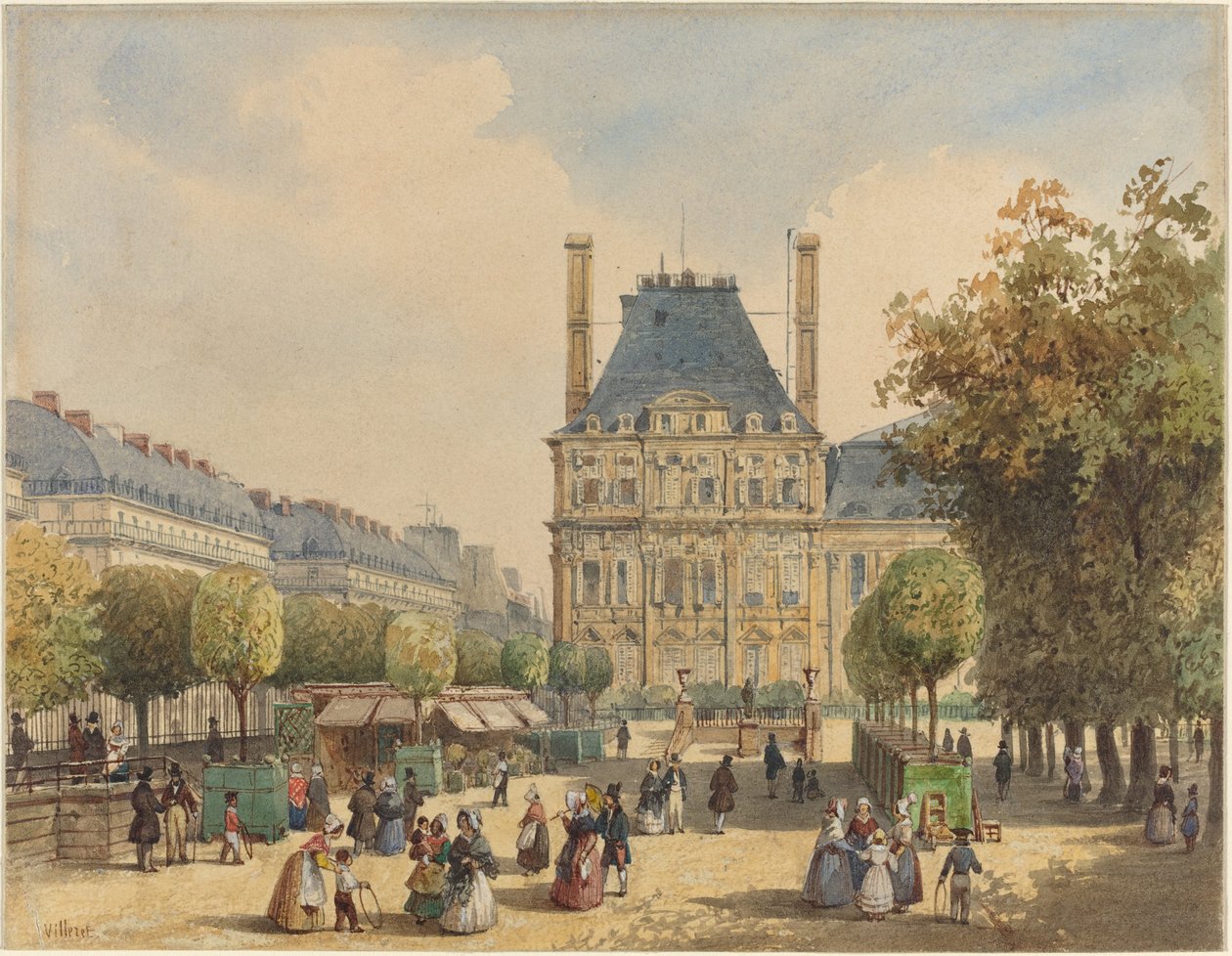 Rue de Rivoli en Pavillon Marsan door Francois Etienne Villeret