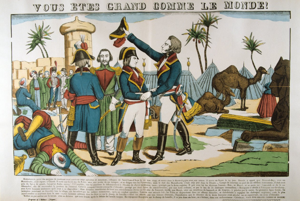 Napoleon en generaal Kleber op de expeditie naar Egypte, 1798, ca. 1835 door Francois Georgin