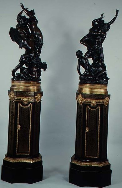 De ontvoering van Proserpina, bases toegeschreven aan Boule, ca. 1693-1710 door Francois Girardon