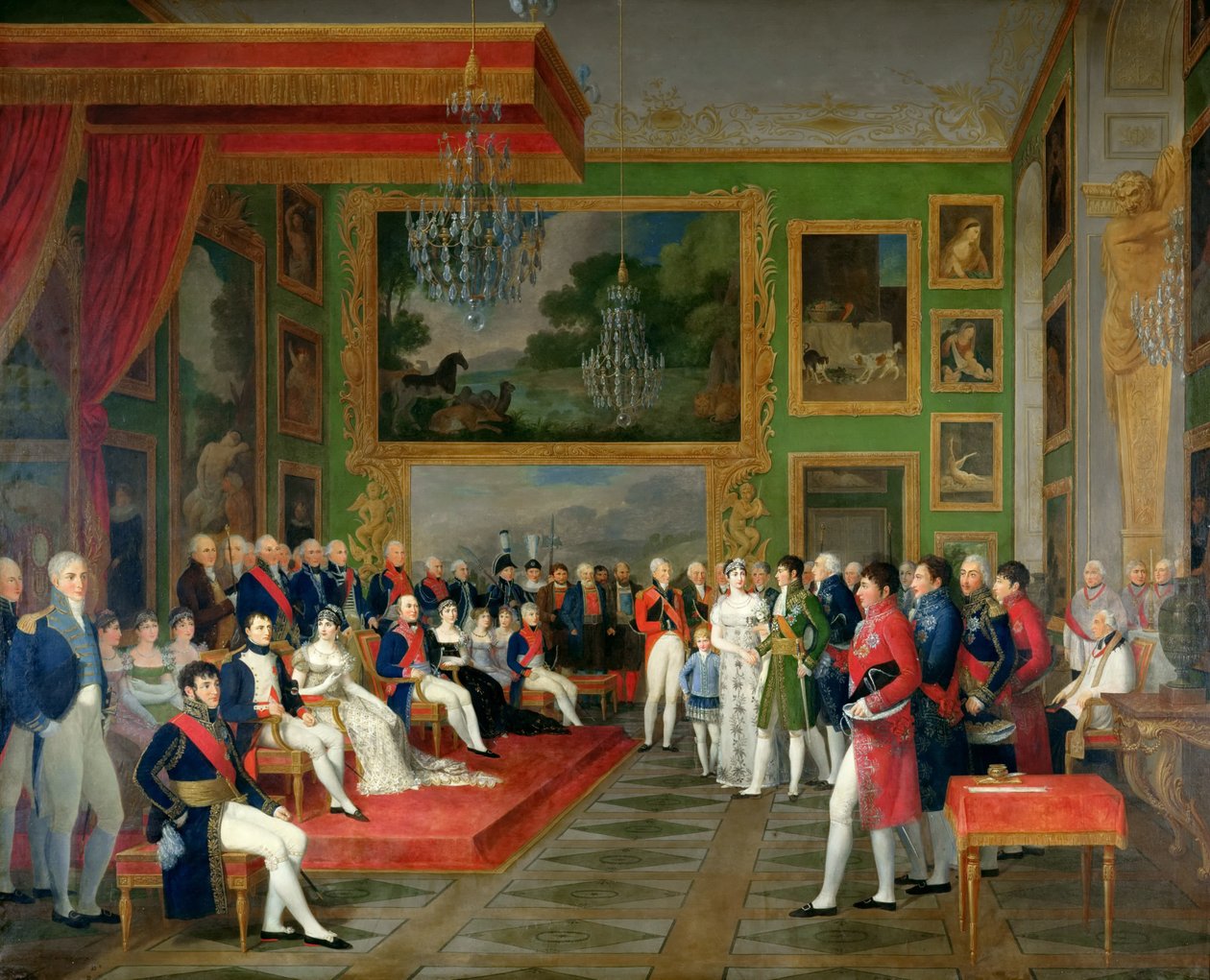 Huwelijk van Prins Eugène de Beauharnais en Prinses Augusta van Beieren, 13 januari 1806 door Francois Guillaume Menageot