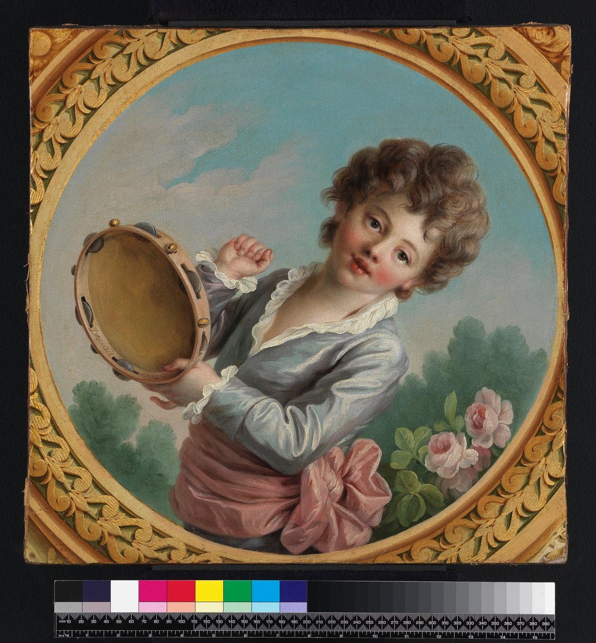 Kind met een Tamboerijn, 1772 door Francois Hubert Drouais