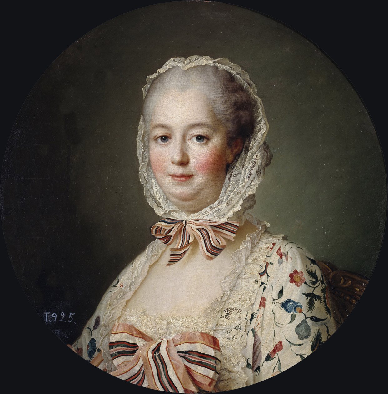 Portret van de markiezin de Pompadour door Francois Hubert Drouais