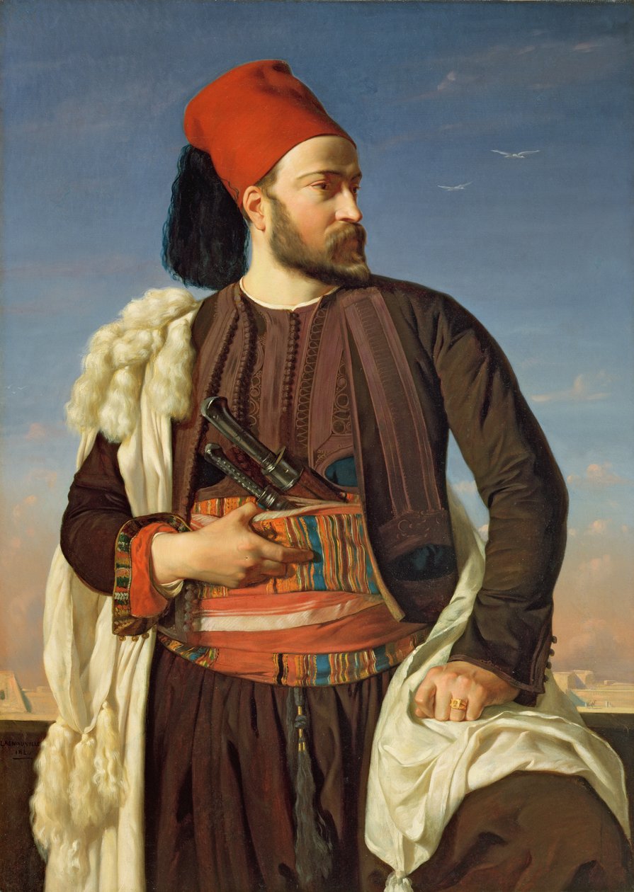 Portret van Leconte de Floris in het uniform van het Egyptische Leger, 1840 door Francois Leon Benouville