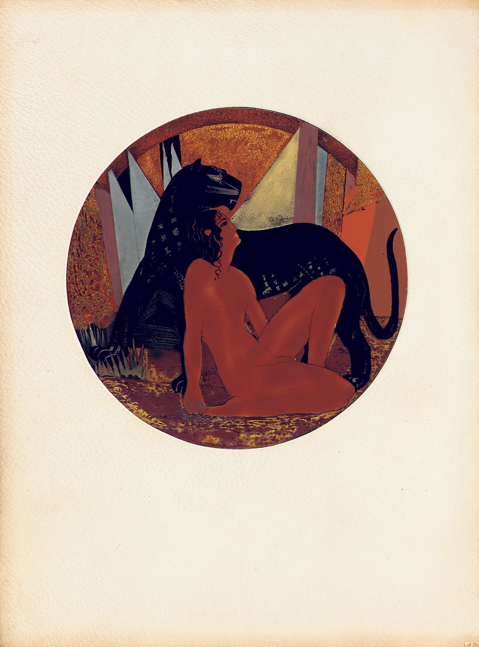 Mowgli en Bagheera, illustratie uit 
