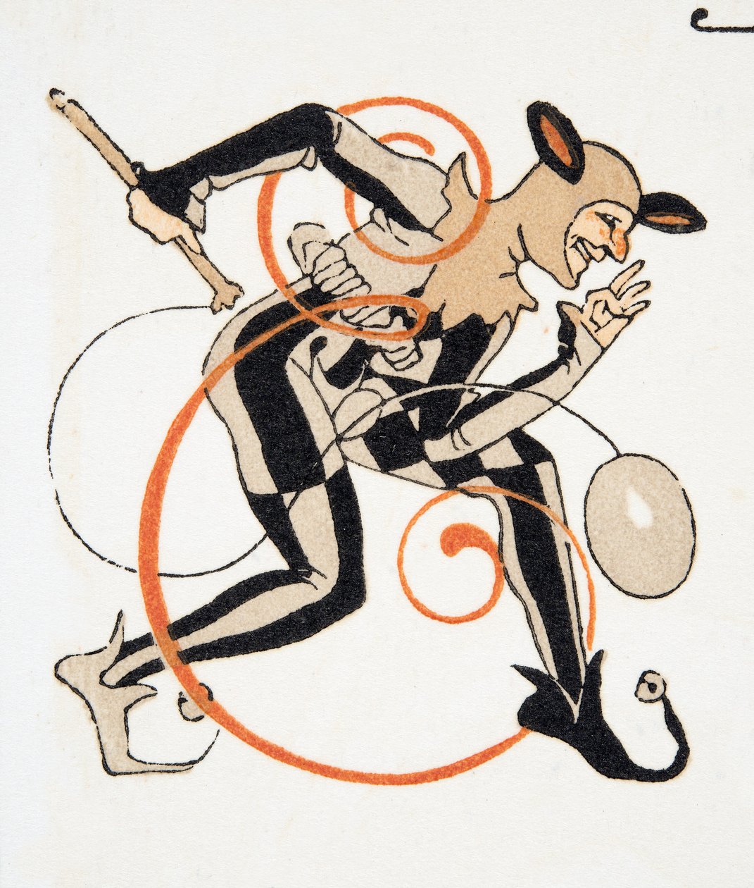 Letter E uit Personages de Comedie, uitgegeven 1922 door Francois Louis Schmied