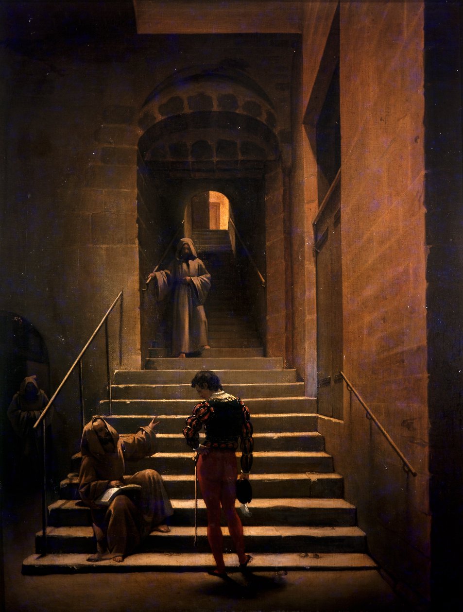 Kloosterinterieur in Rome door Francois Marius Granet