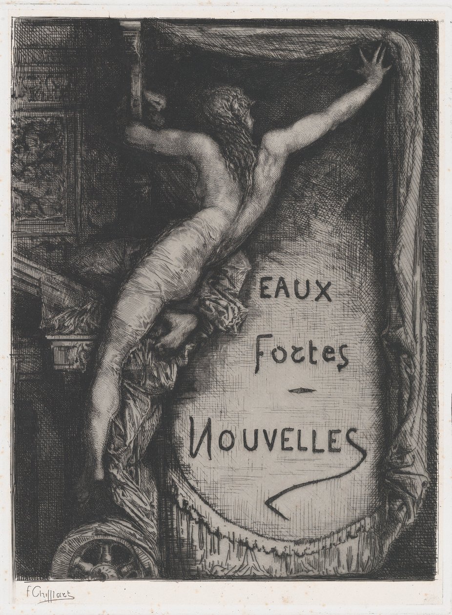 Omslag voor Eaux Fortes Nouvelles, eind 19e eeuw door Francois Nicolas Chifflart