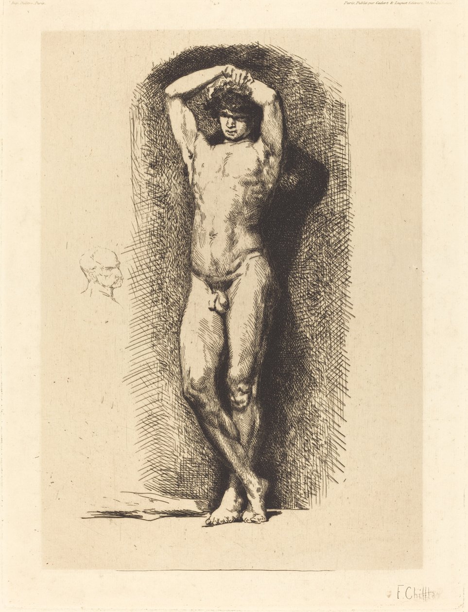 Mannelijke academie door Francois Nicolas Chifflart