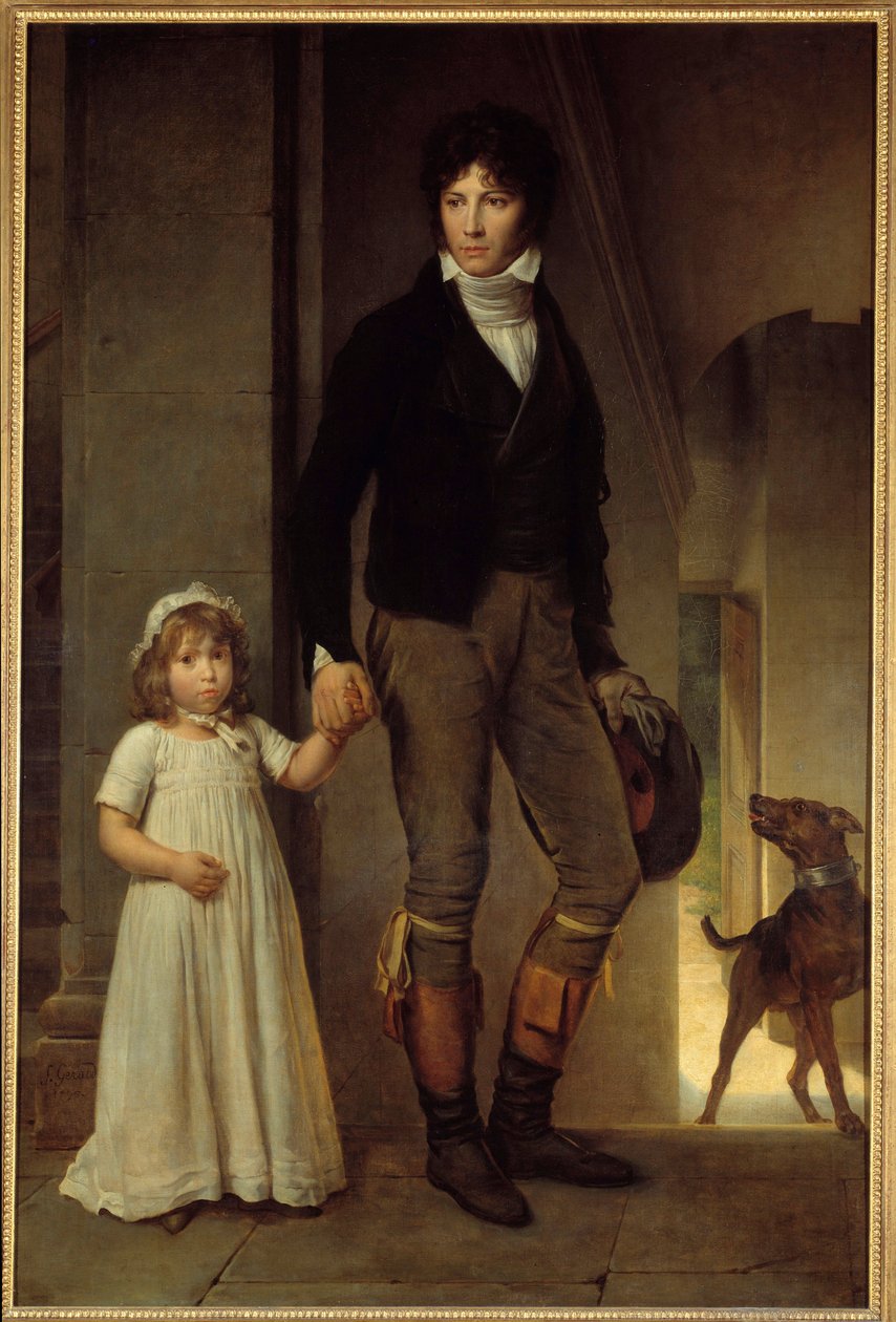 Portret van de schilder Jean Baptiste Isabey en zijn dochter door Baron François Pascal Simon Gérard