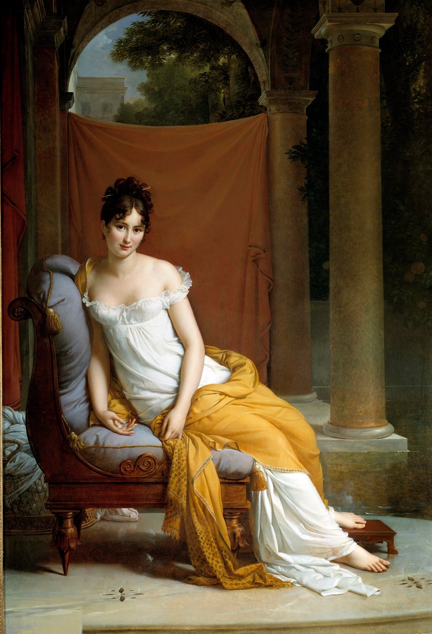 Portret van Juliette Recamier, Madame Recamier (1777-1849) door Baron François Pascal Simon Gérard