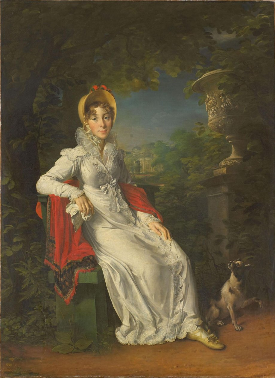 Caroline Bonaparte 1782-1839, Koningin van Napels en Sicilië, in het Bois de Boulogne, 1820-1830 door Francois Pascal Simon Gerard
