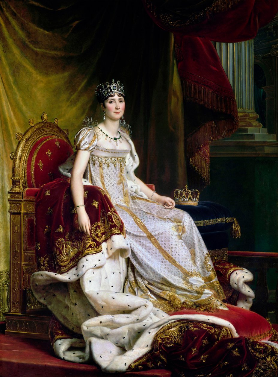Joséphine de Beauharnais, de eerste vrouw van Napoléon Bonaparte 1763-1814 in kroningskostuum, 1807-1808 door Francois Pascal Simon Gerard