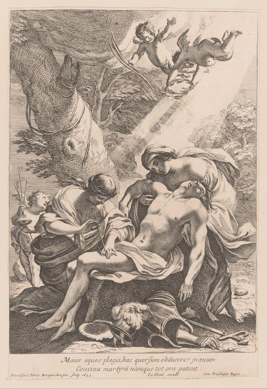 Martelaarschap van de heilige Sebastiaan door Francois Perrier