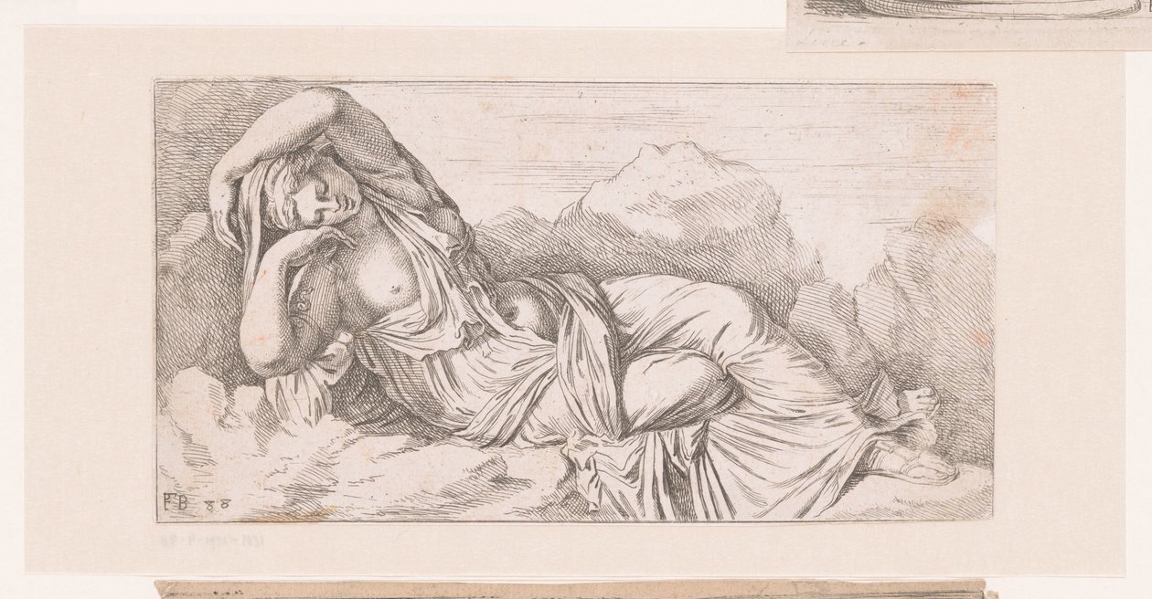 Standbeeld van liggende Cleopatra door Francois Perrier