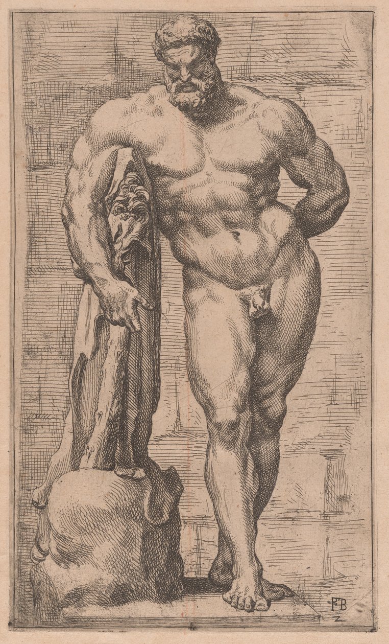 De Farnese Hercules, vooraanzicht (plaat 2) door Francois Perrier