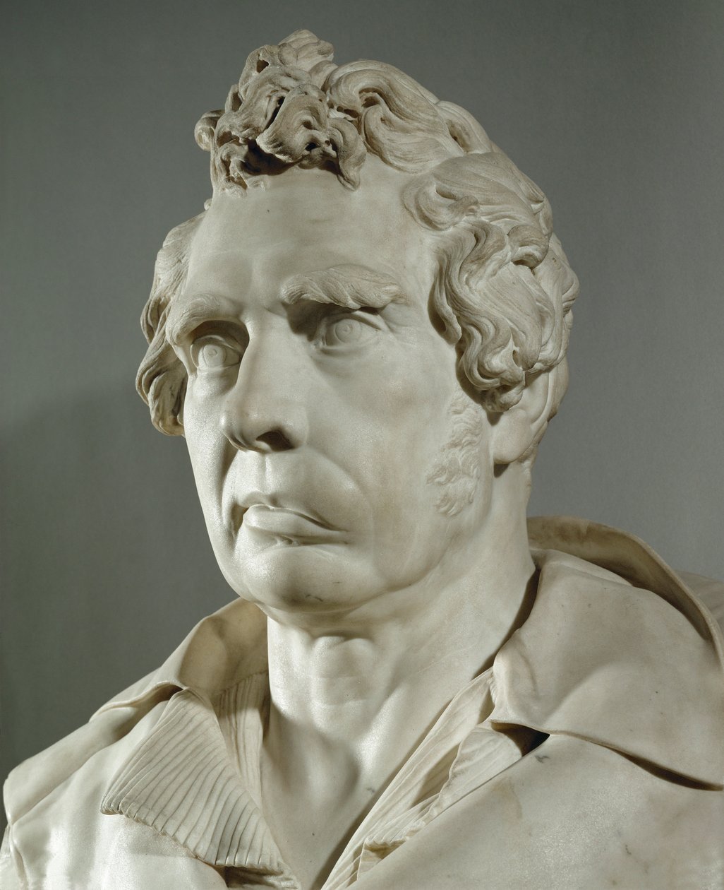 Portret van de schilder Louis David (marmer) door Francois Rude