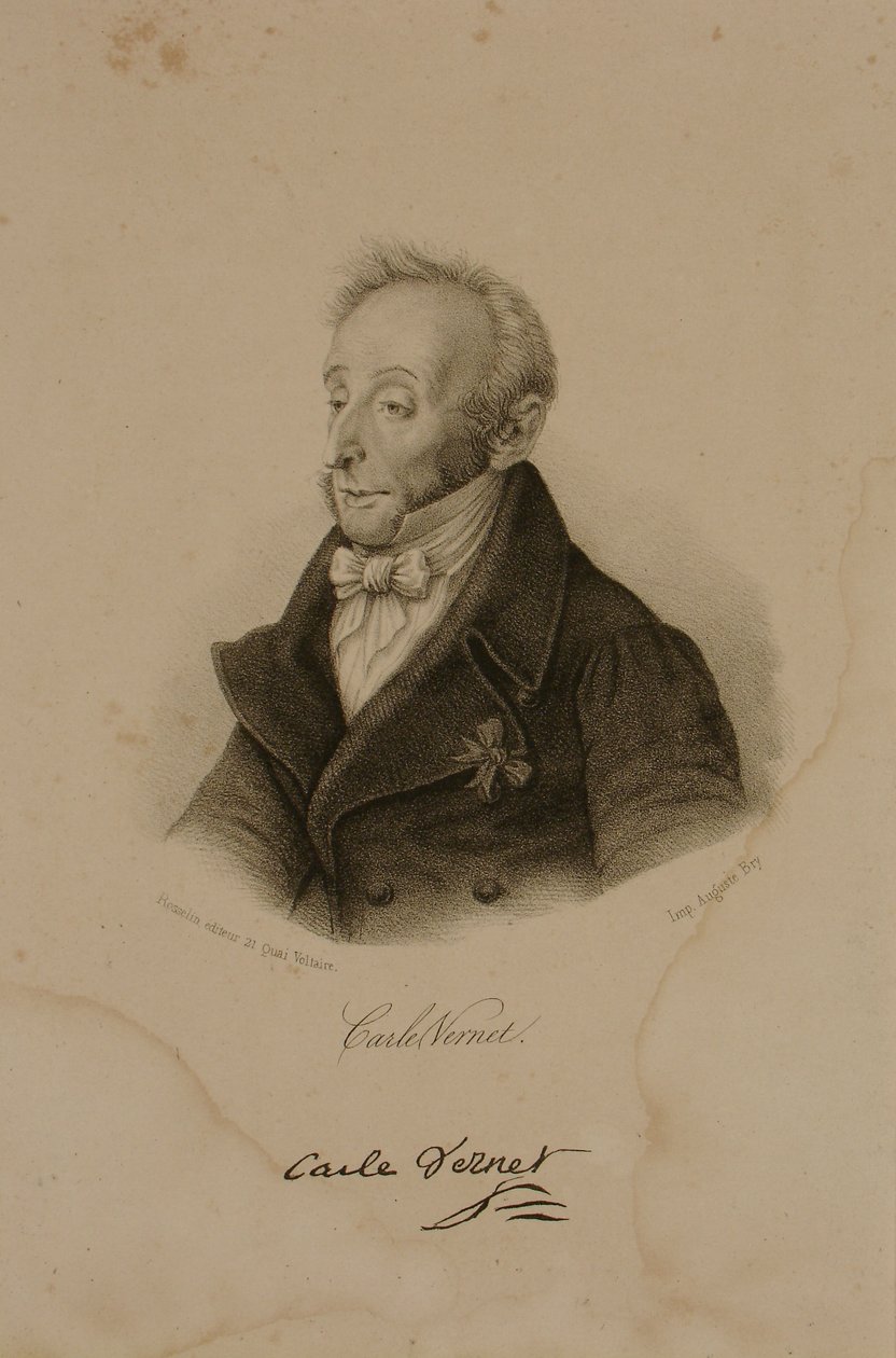 Antoine Charles Horace Vernet, bekend als Carle Vernet (1758-1836) door Francois Seraphin Delpech