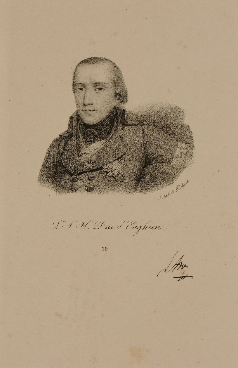 Louis Antoine Henri de Bourbon (1772-1804) Hertog van Enghien in het Conde-uniform door Francois Seraphin Delpech