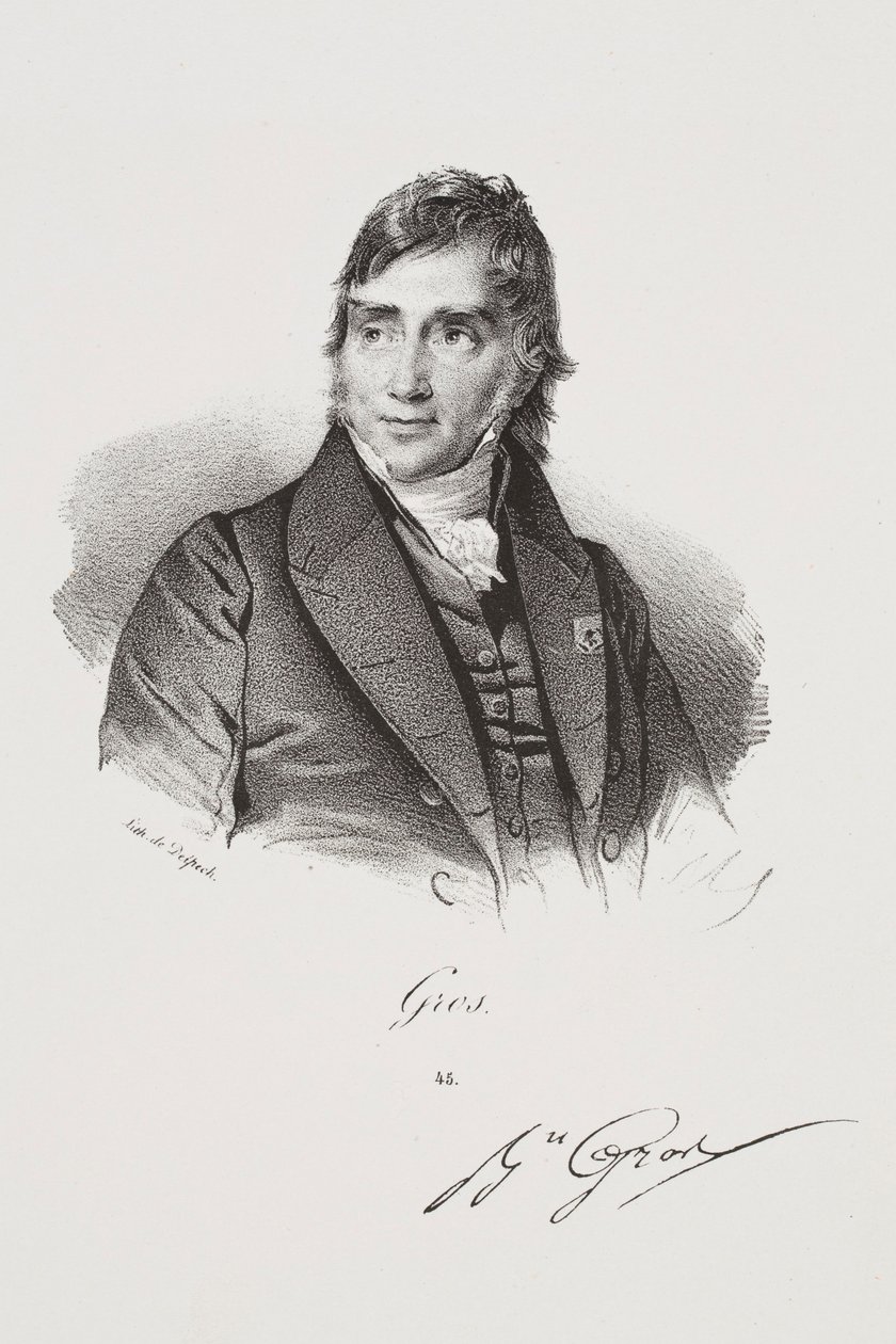 Portret van de kunstenaar Antoine-Jean Gros door Francois Seraphin Delpech