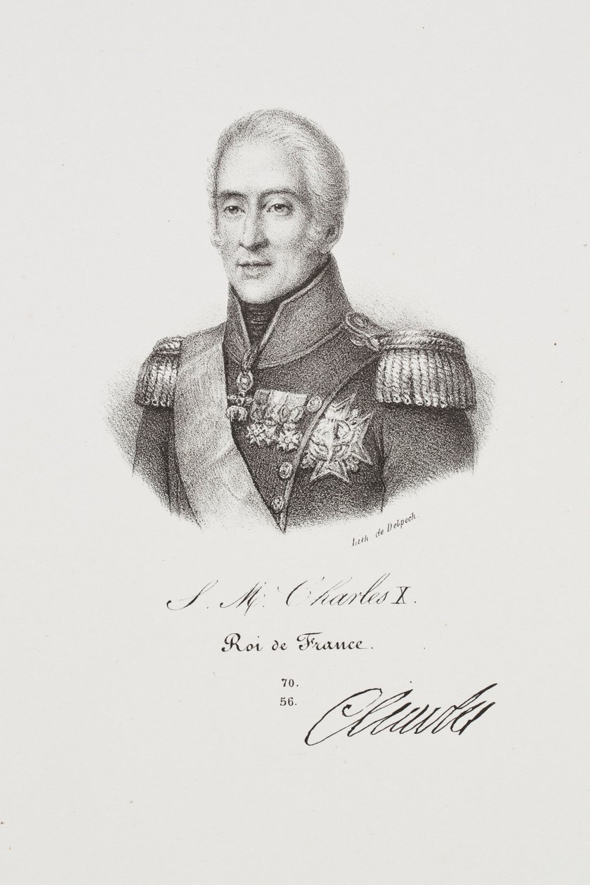 Portret van koning Karel X door Francois Seraphin Delpech