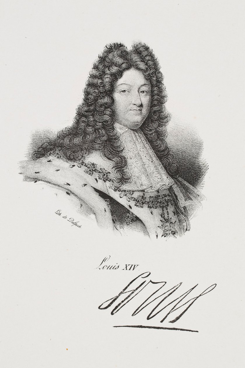 Portret van koning Lodewijk XIV door Francois Seraphin Delpech