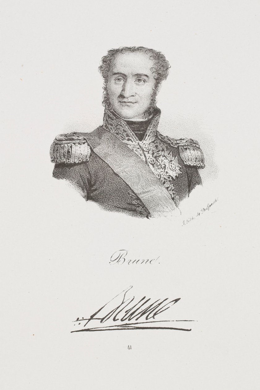 Portret van maarschalk Guillaume Brune door Francois Seraphin Delpech