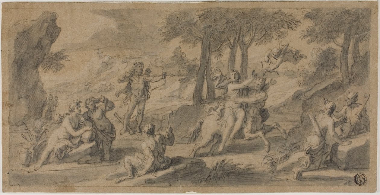 De vlucht van de Centaur Nessus met Dejanina door Francois Verdier