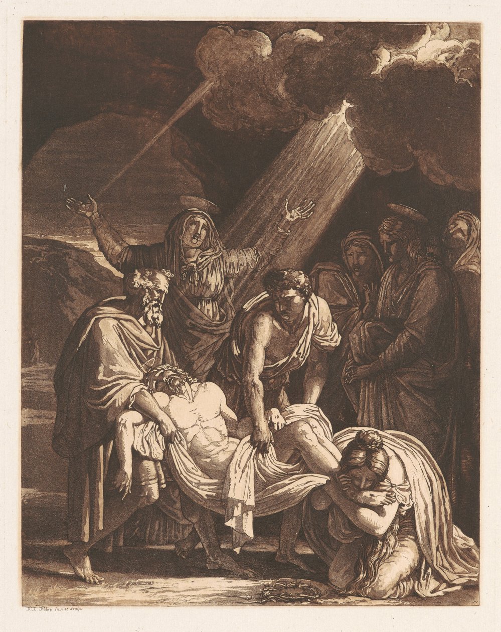 Christus naar het Graf Gedragen door Francois Xavier Fabre