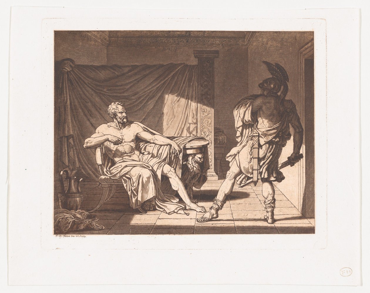 Marius bij Minturnae, ca. 1796-1800 door Francois Xavier Fabre