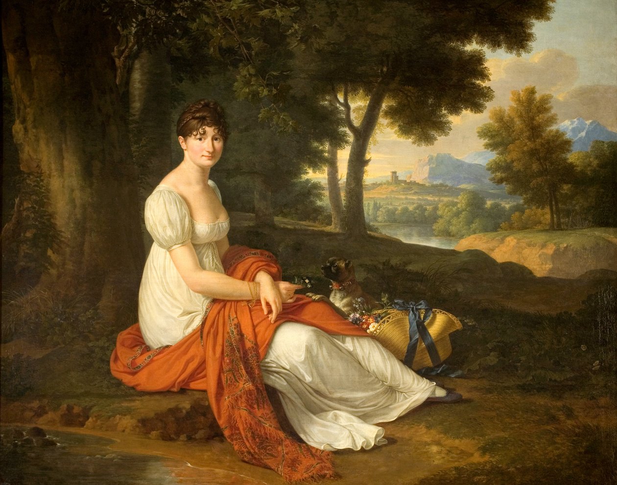 Pools: Portret van Elżbieta Skotnicka née Laskiewicz Skotnicka (1781-1849), vrouw van Michał Skotnicki door Francois Xavier Fabre