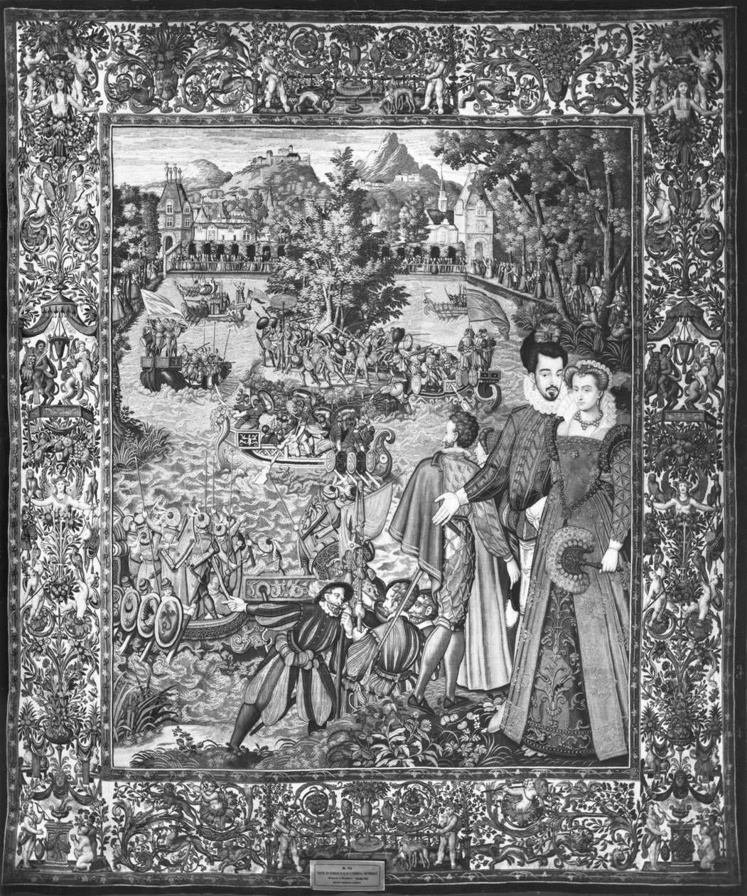 Waterfestival van Hendrik III (1551-89) en Louise de Lorraine (1553-1601) door Francois after Quesnel